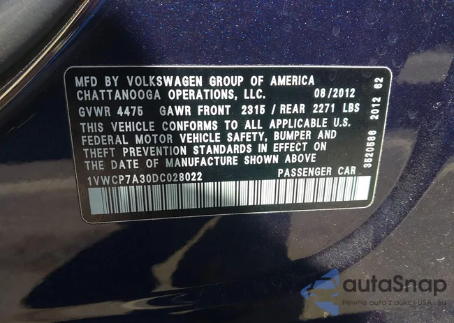 1VWCP7A30DC028022: 44593419