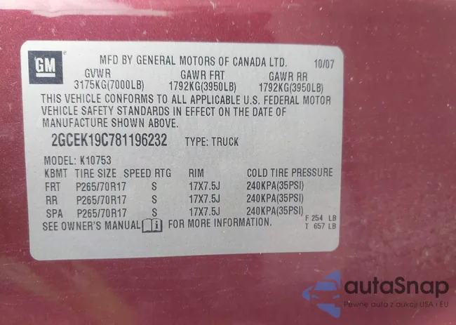 2GCEK19C781196232: 44594496