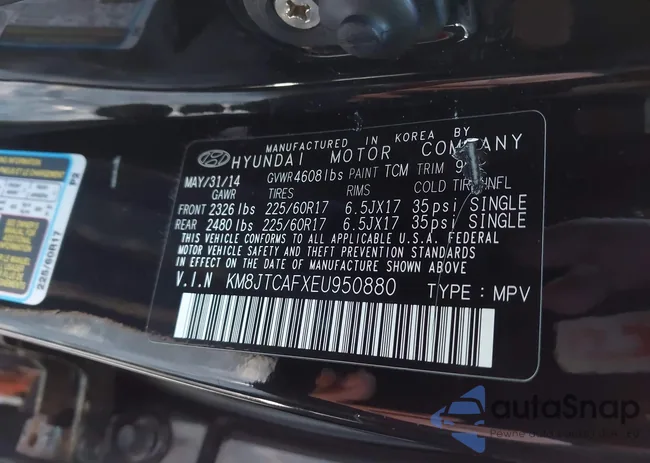 KM8JTCAFXEU950880: 44594534