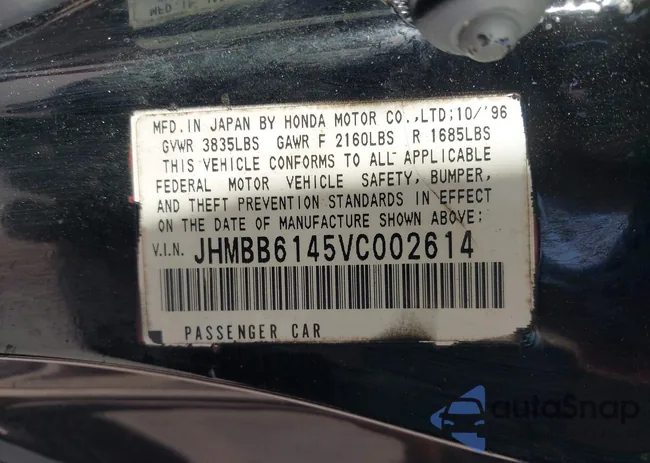 JHMBB6145VC002614: 44594608