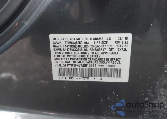 5FPYK1F47AB010614: 44595022