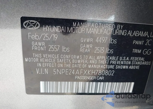 5NPE24AFXKH780802: 44595069