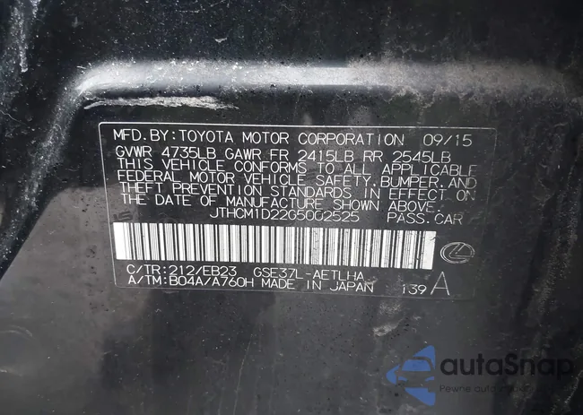 JTHCM1D22G5002525: 44595486