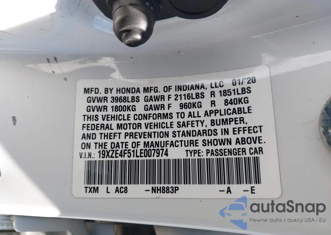 19XZE4F51LE007974: 44595560