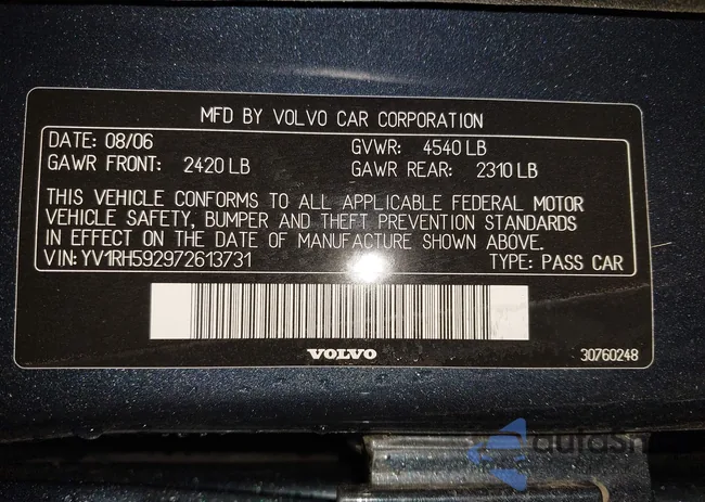 YV1RH592972613731: 44595652