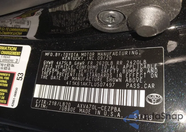 4T1K61AK7LU507497: 44595713