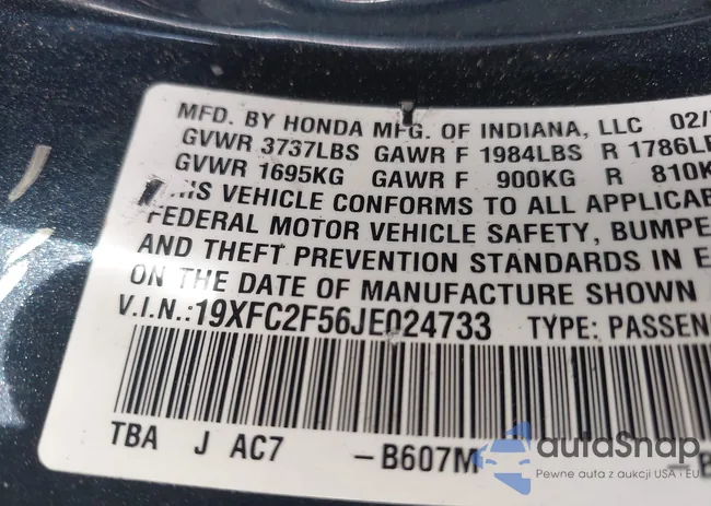 19XFC2F56JE024733: 44595216