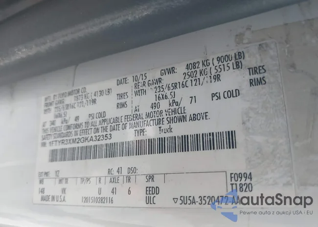 1FTYR3XM2GKA32353: 44595268