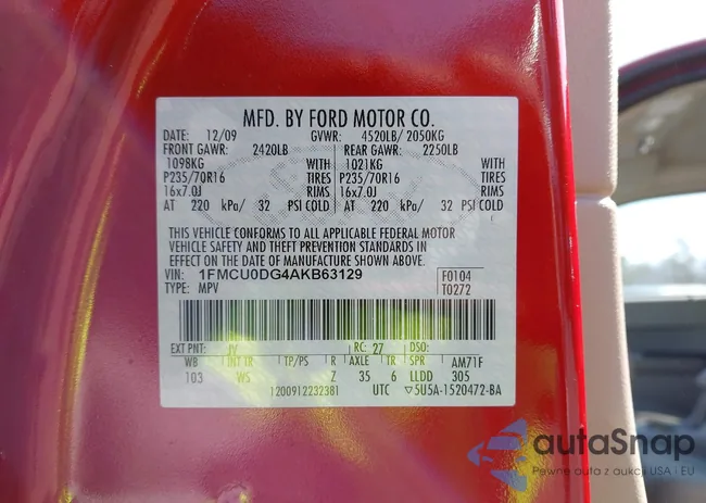 1FMCU0DG4AKB63129: 44596593