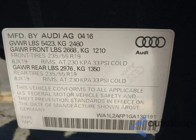 WA1L2AFP1GA130191: 44596767