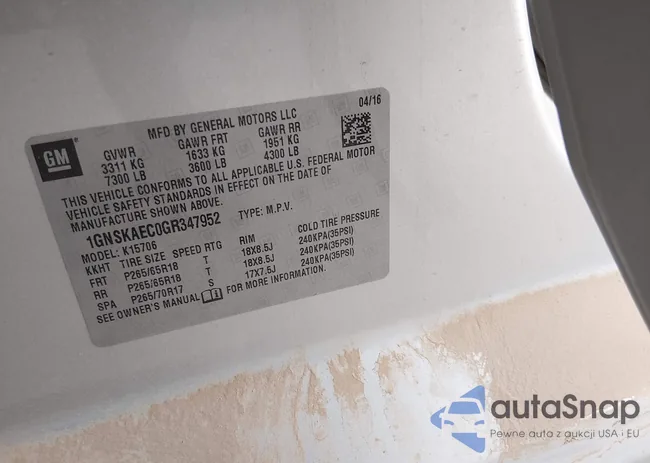 1GNSKAEC0GR347952: 44596818