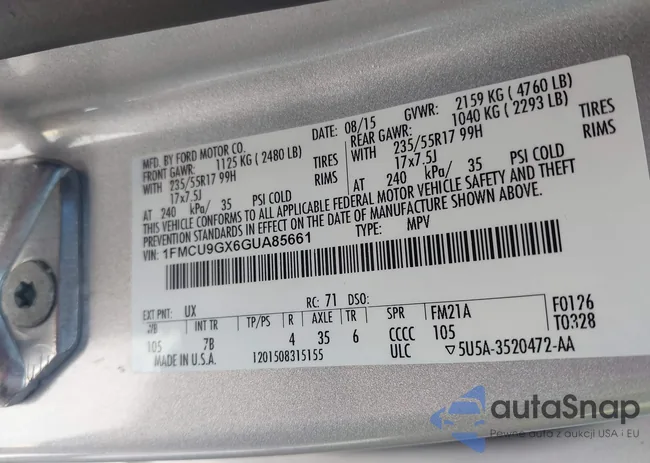 1FMCU9GX6GUA85661: 44596968