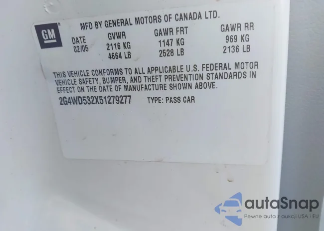 2G4WD532X51279277: 44597027