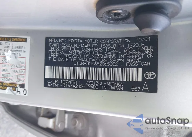 JTDBR32E652065052: 44596103