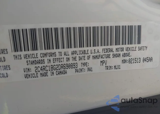 2C4RC1BG2DR690893: 44596337