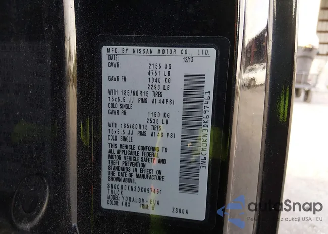 3N6CM0KN3DK697461: 44597515