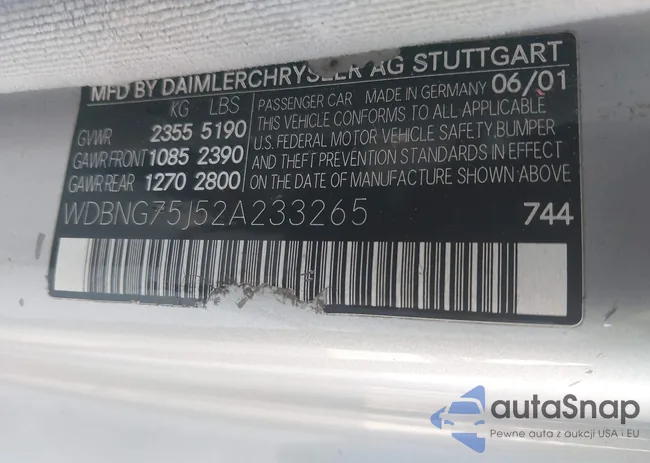 WDBNG75J52A233265: 44597776