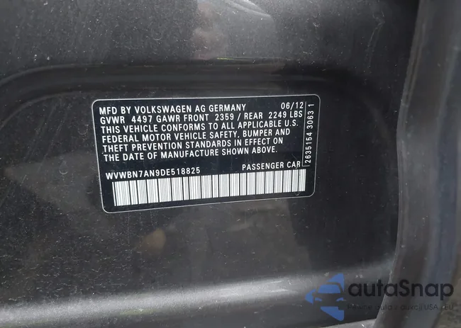 WVWBN7AN9DE518825: 44597791