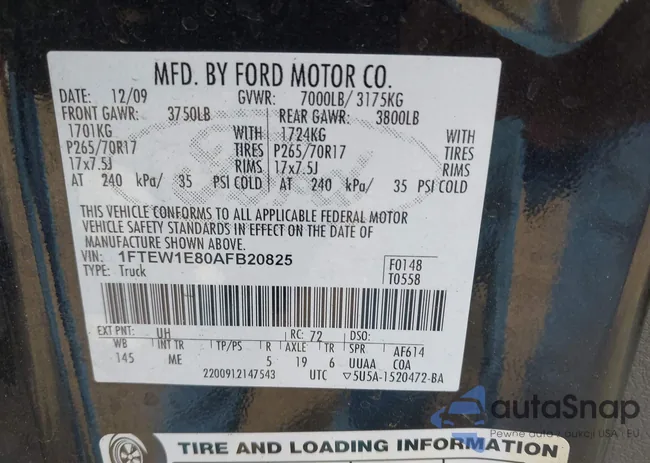 1FTEW1E80AFB20825: 44597885