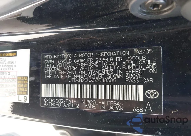 JTDKB20UX53048385: 44597406