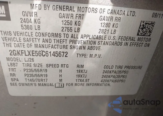 2GKFLXE56C6145672: 44598097