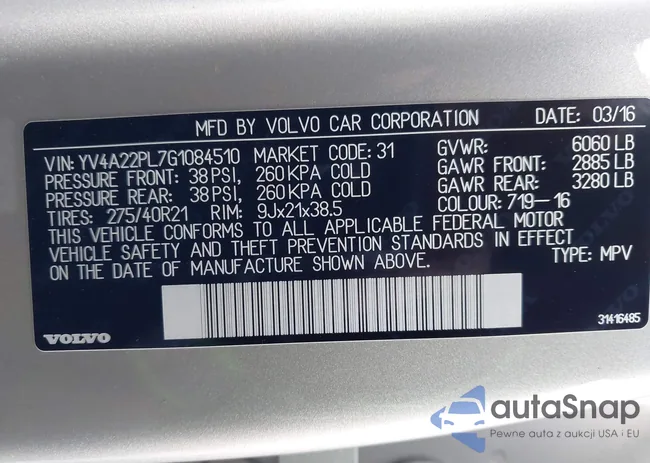 YV4A22PL7G1084510: 44598099