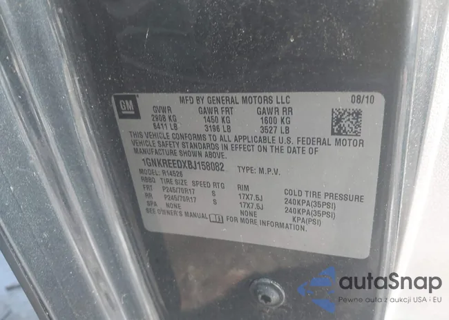 1GNKREEDXBJ158082: 44598165