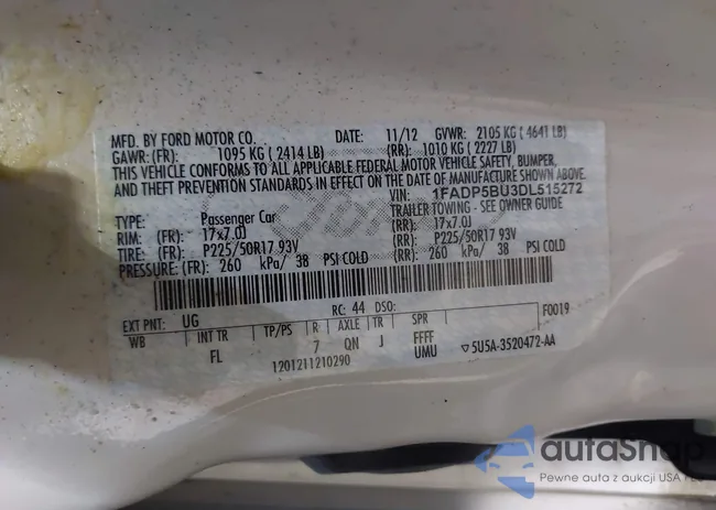 1FADP5BU3DL515272: 44598232