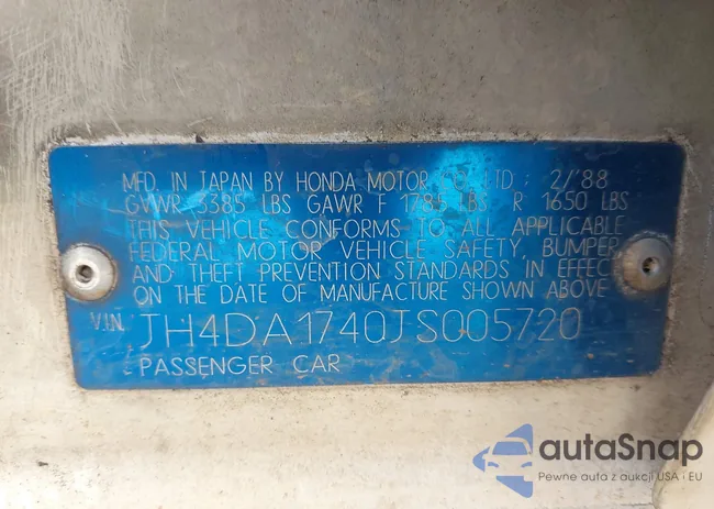 JH4DA1740JS005720: 44598322