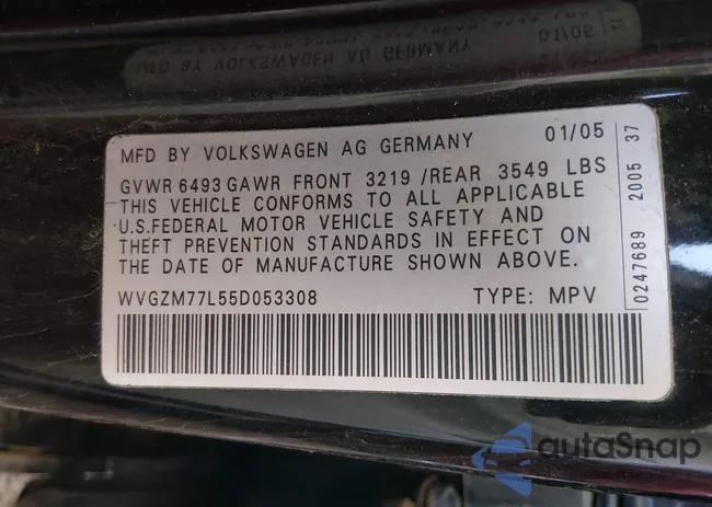 WVGZM77L55D053308: 44598467