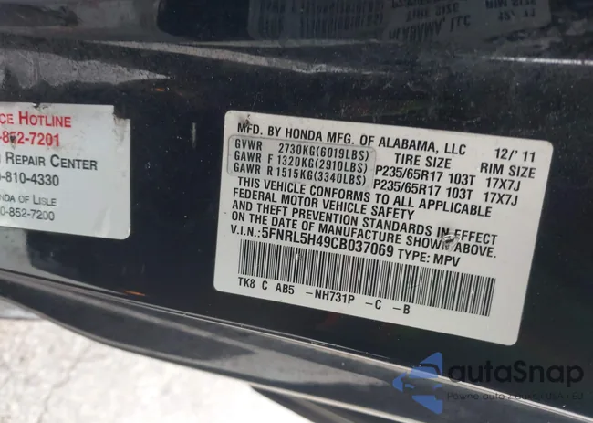 5FNRL5H49CB037069: 44599803