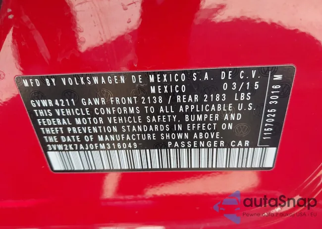 3VW2K7AJ0FM316049: 44599101