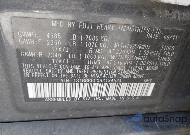 4S4BRBGCXB3434594: 44600936