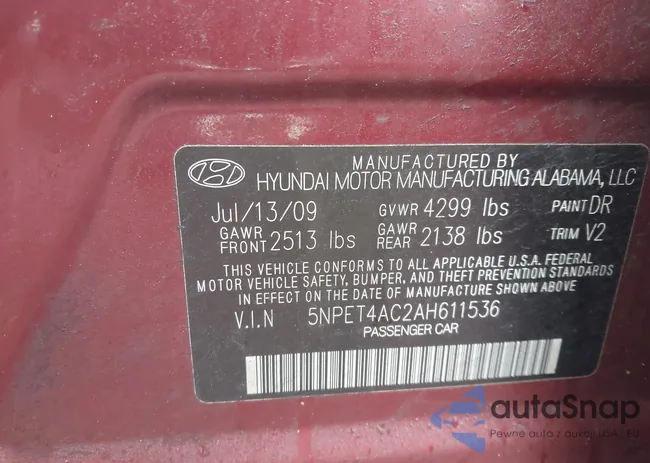 5NPET4AC2AH611536: 44601060