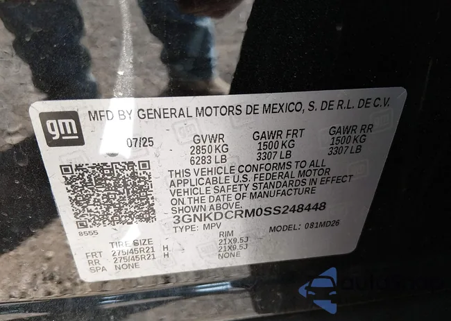 3GNKDCRM0SS248448: 44600126