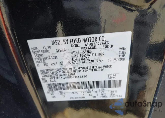 1FTMF1CM5BFA32236: 44600266