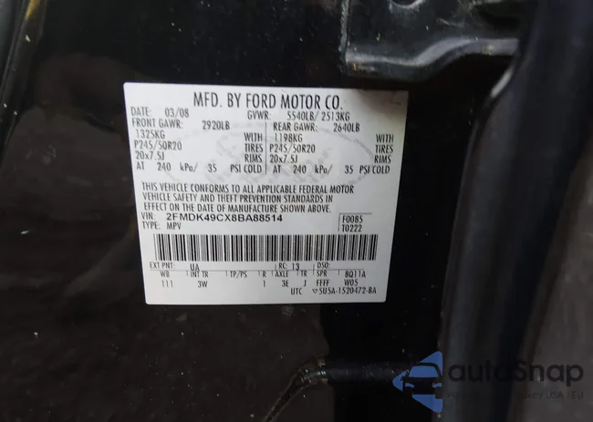 2FMDK49CX8BA88514: 44600273