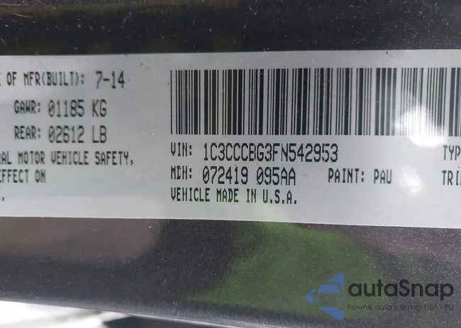 1C3CCCBG3FN542953: 44600313