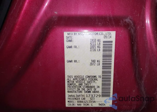 1N4AL3AP7FC173729: 44601677