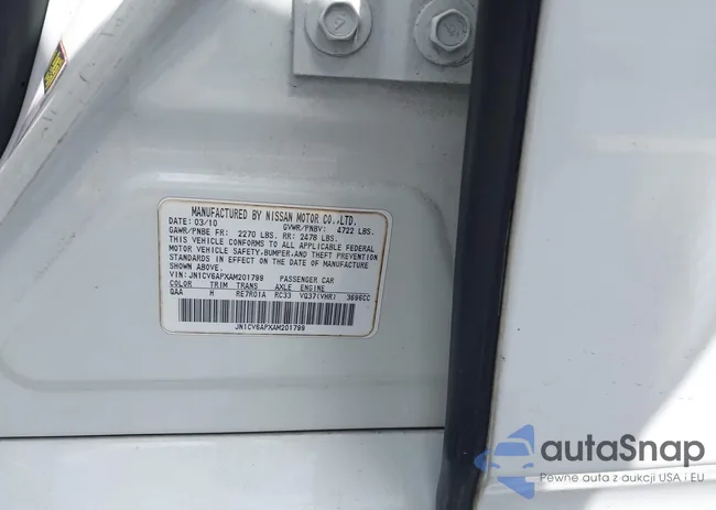 JN1CV6APXAM201799: 44601750