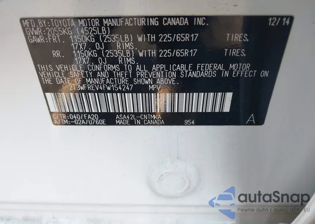 2T3WFREV4FW154247: 44601777