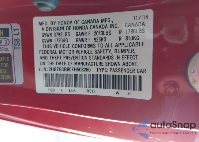 2HGFG3B80FH508260: 44601276