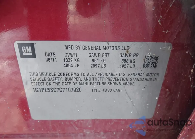 1G1PL5SC7C7107920: 44601280