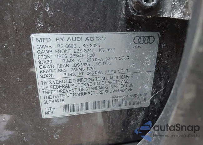 WA1VAAF72JD011115: 44601435