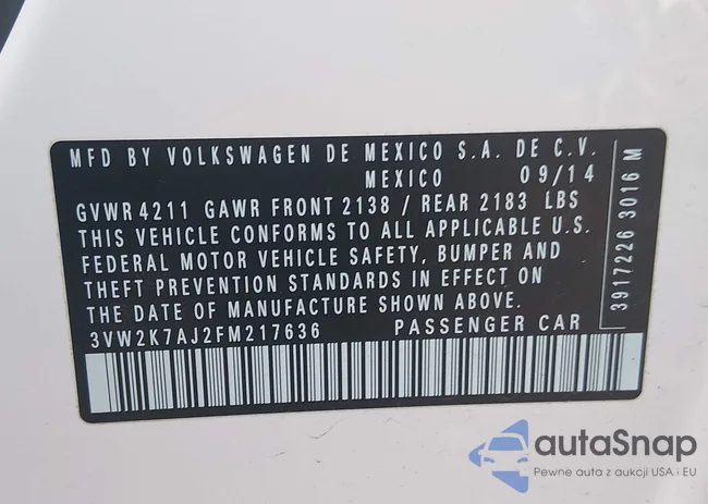 3VW2K7AJ2FM217636: 44602683