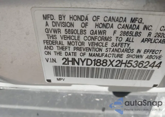2HNYD188X2H536244: 44602687
