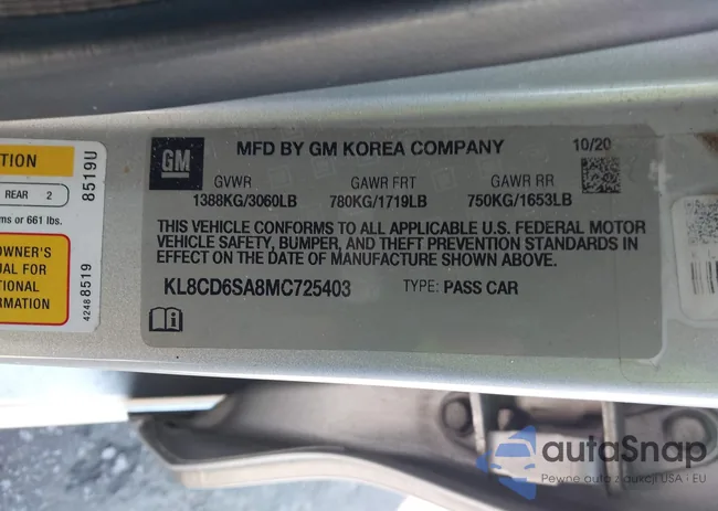 KL8CD6SA8MC725403: 44602711