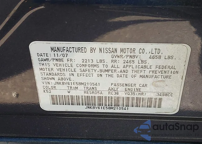 JNKBV61E58M210541: 44602726