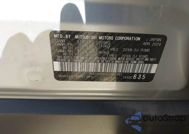 JA4J3VA85RZ062381: 44602745