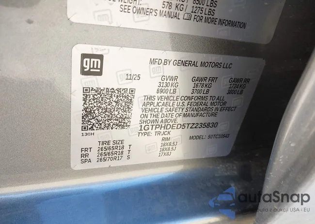 1GTPHDED5TZ235830: 44602762